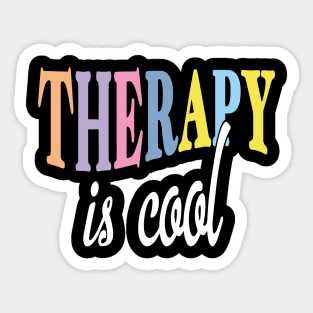 Therapy Is Cool Self Care Mental Sticker